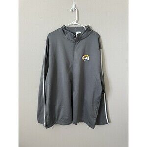 Los Angeles LA Rams Full Zip Gray Jacket NFL Super Bowl Champions Playoffs